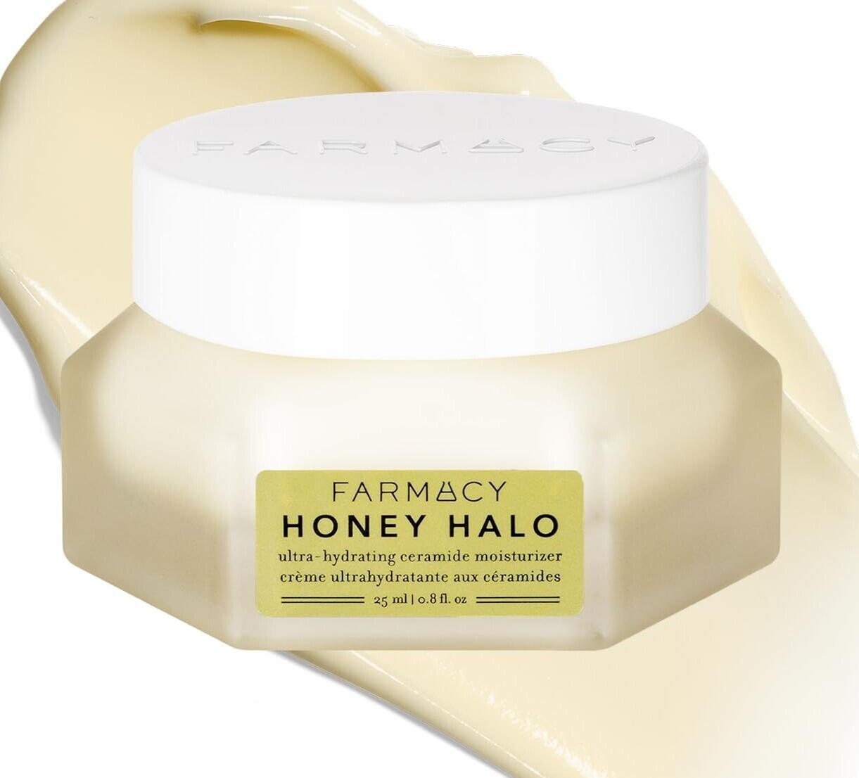 Jar of Farmacy Honey Halo ceramides facial cream.