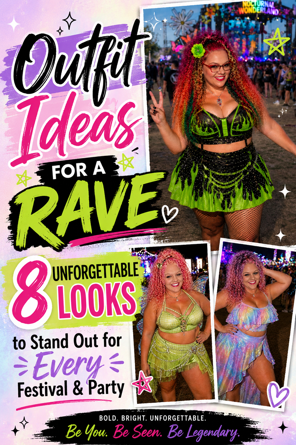 Pinterest pin for rave outfit ideas.