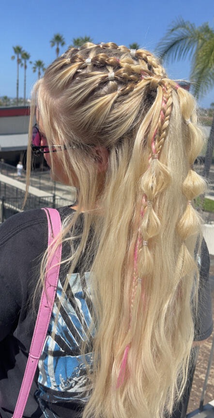 Hairstyle ready for a music festival.